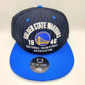 Golden State Warriors NBA Ultra Game Adjustable Snapback Hat Black/Blue